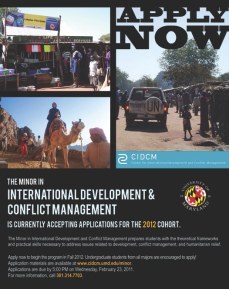 University of Maryland Center for International Development and Conflict Management / Recruitment Poster
